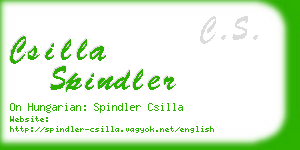 csilla spindler business card